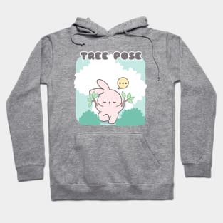 The Serenity of the Bunny in Tree Pose Yoga Hoodie